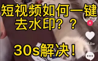 短视频去水印抖音一键去水印