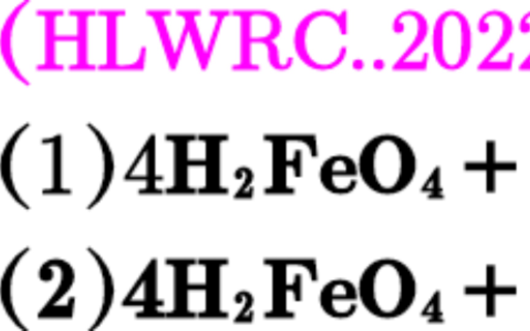 $【高铁酸,化学反应方程式】{3}{\mathrm{O}}{2}\mathbf{\uparrow}$哔哩哔哩bilibili