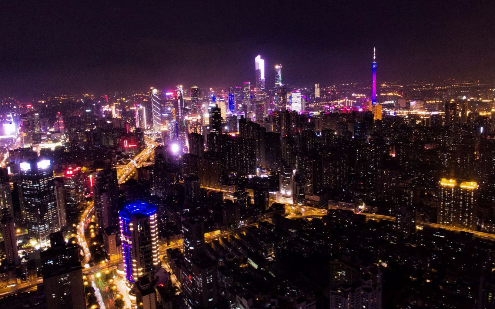 大疆精灵3se夜拍东山口仅作为对比