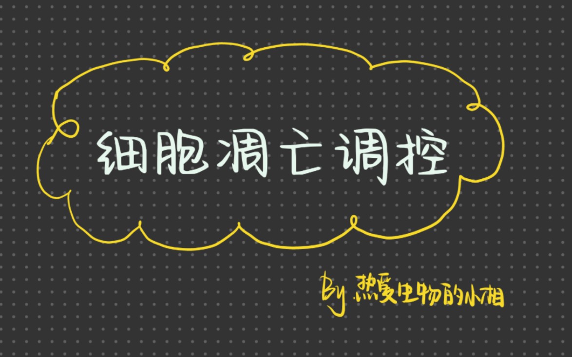 细胞生物学八分钟!搞定细胞凋亡调控~caspase依赖性和caspase非依赖性途径~嘎嘎嘎嘎嘎~哔哩哔哩bilibili