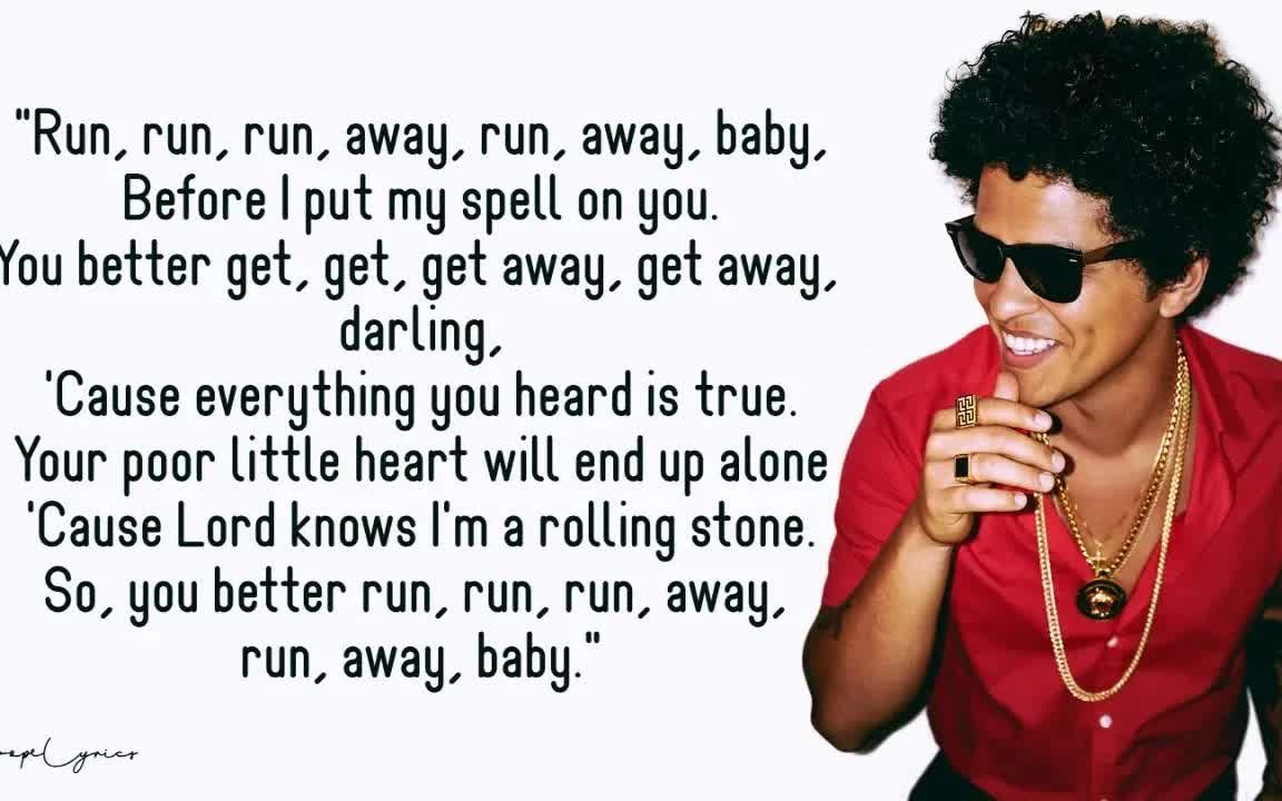 [图]Runaway Baby - Bruno Mars-歌词版