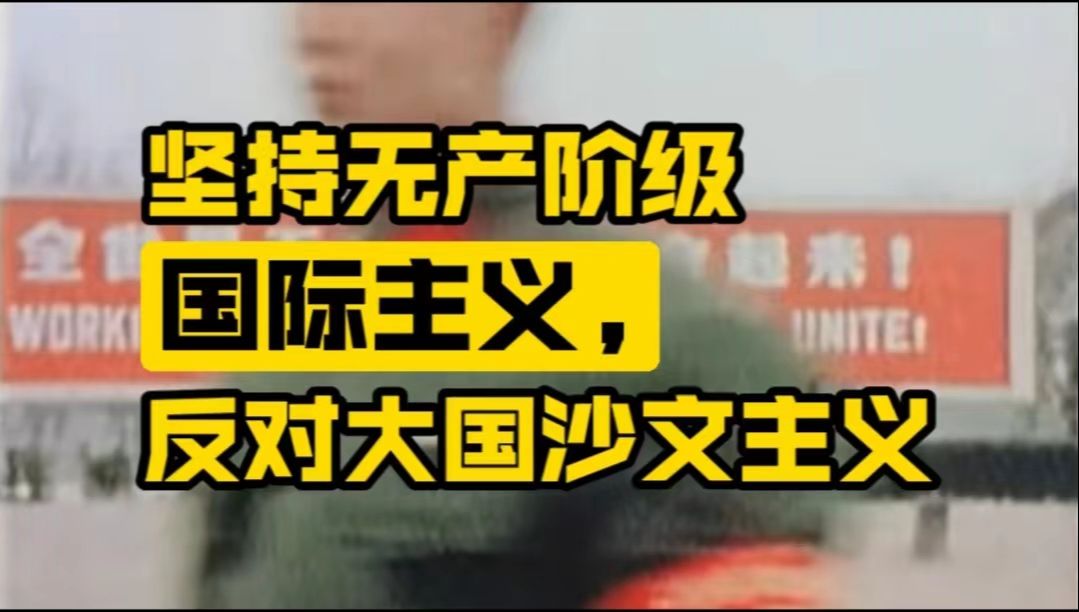 坚持无产阶级国际主义,反对大国沙文主义哔哩哔哩bilibili