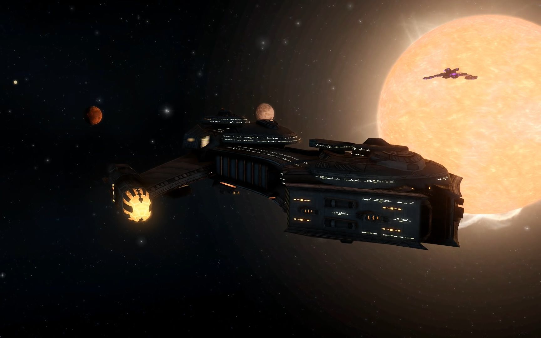 星际迷航star trek online 克林贡星际飞船在syllerran星区