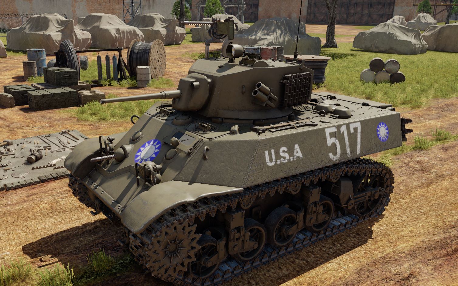 [战争雷霆复刻涂装]m3a3斯图亚特"电影《南征北战》——1974"_哔哩哔