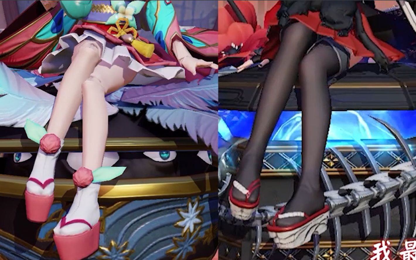 【决战平安京】匣中少女血影组新皮肤「血影·魍之匣」同屏慢放展示