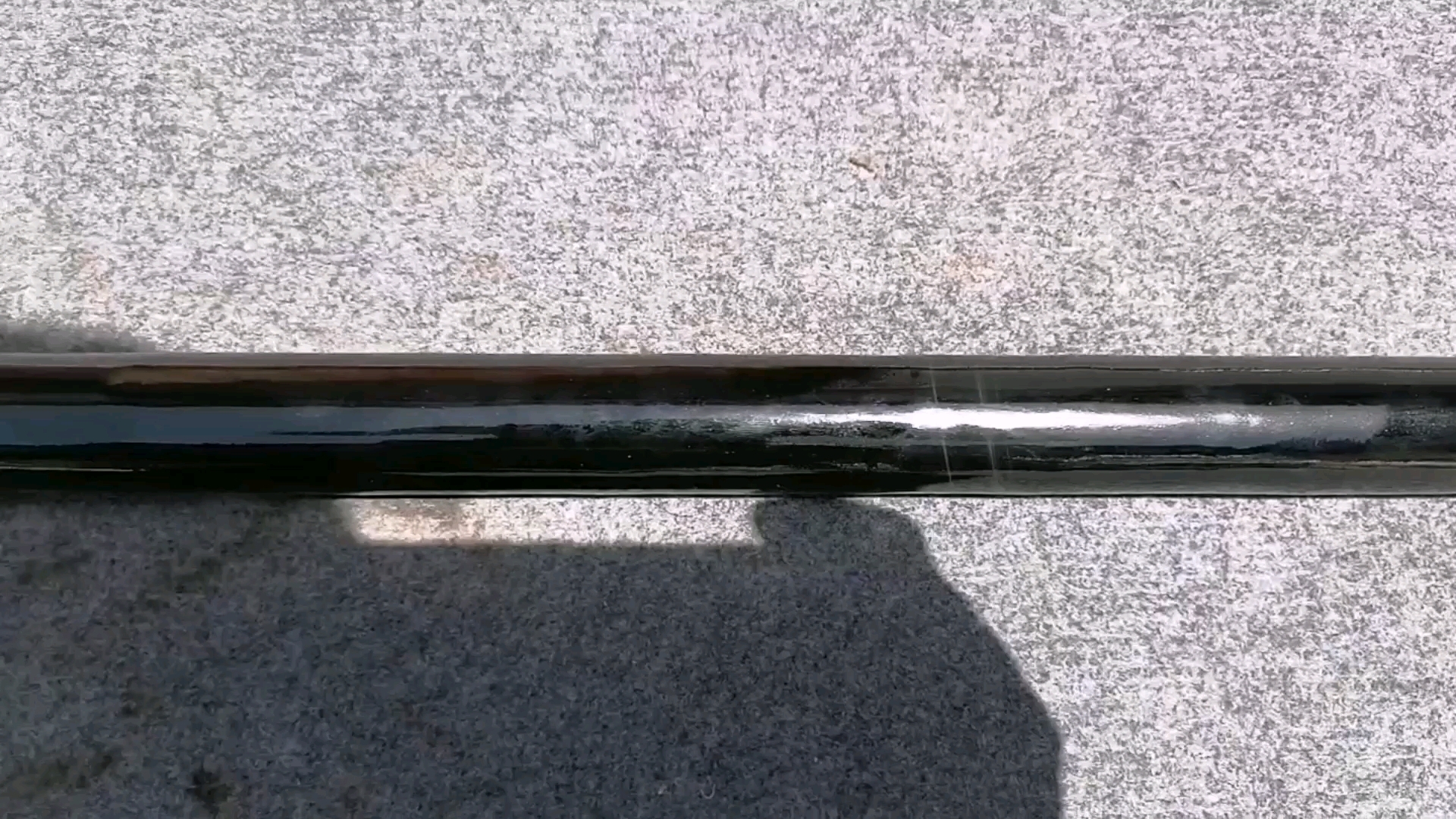 2.3米积竹木柲髤涂结束面漆未磨展示(进度85%…)