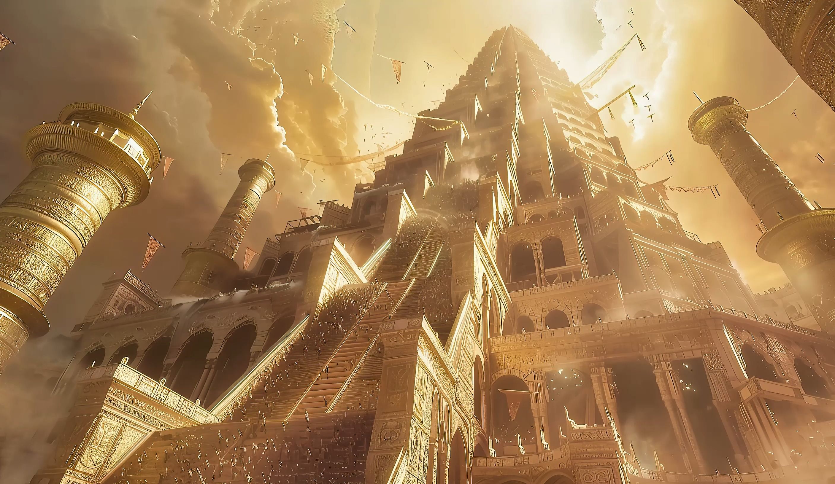 仰望九霄,通天塔城!