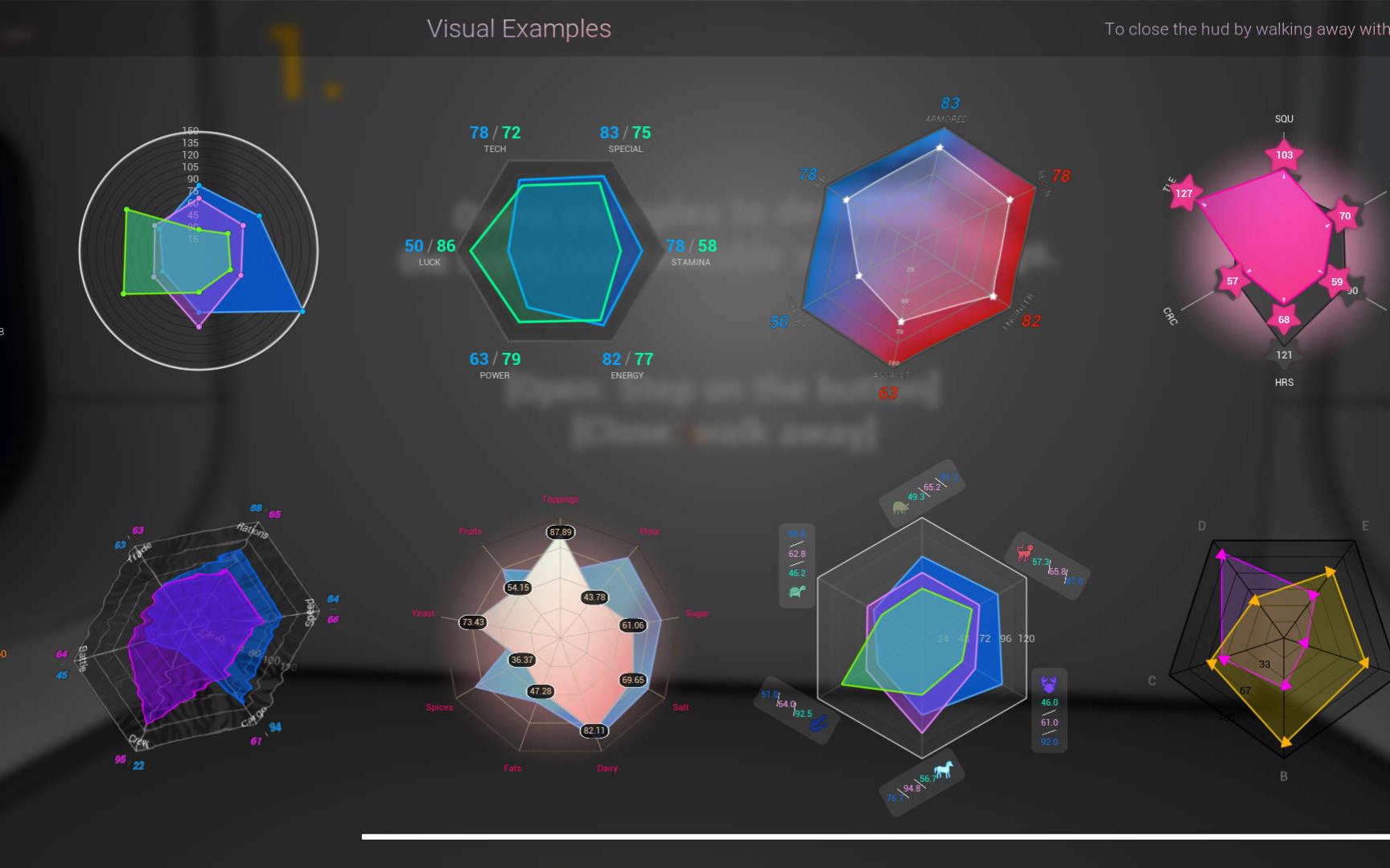 ue5虚幻雷达图统计图表radar chart