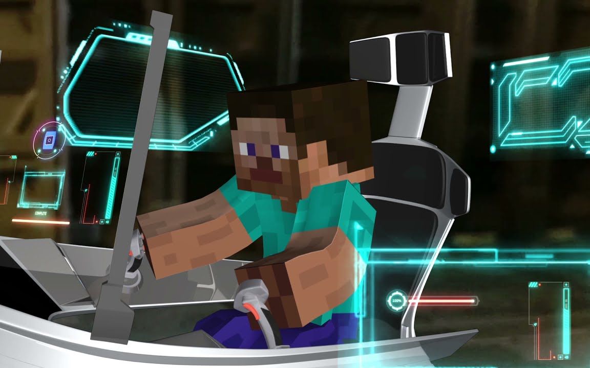 我的世界mc动画:当史蒂夫驾驶高达机器人