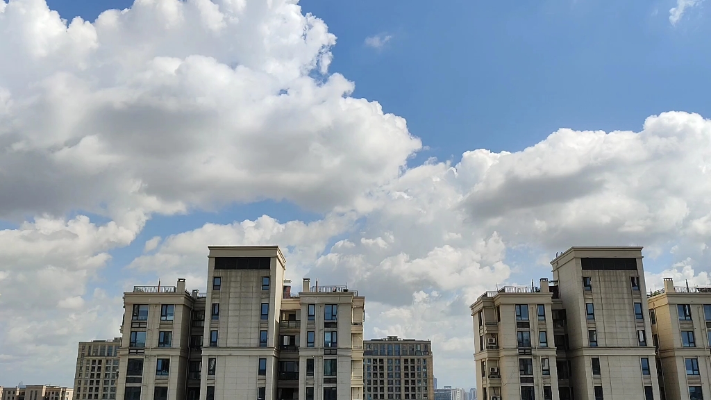 杭州市下城区拱墅区的蓝天与白云延时摄影_哔哩哔哩_bilibili