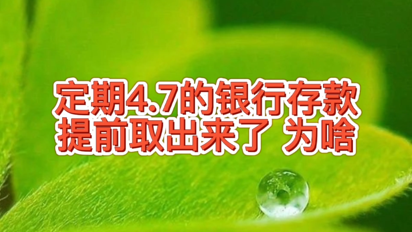 知道河南村镇银行事情后,把其他小银行存款一年期4.7提前取出了哔哩哔哩bilibili