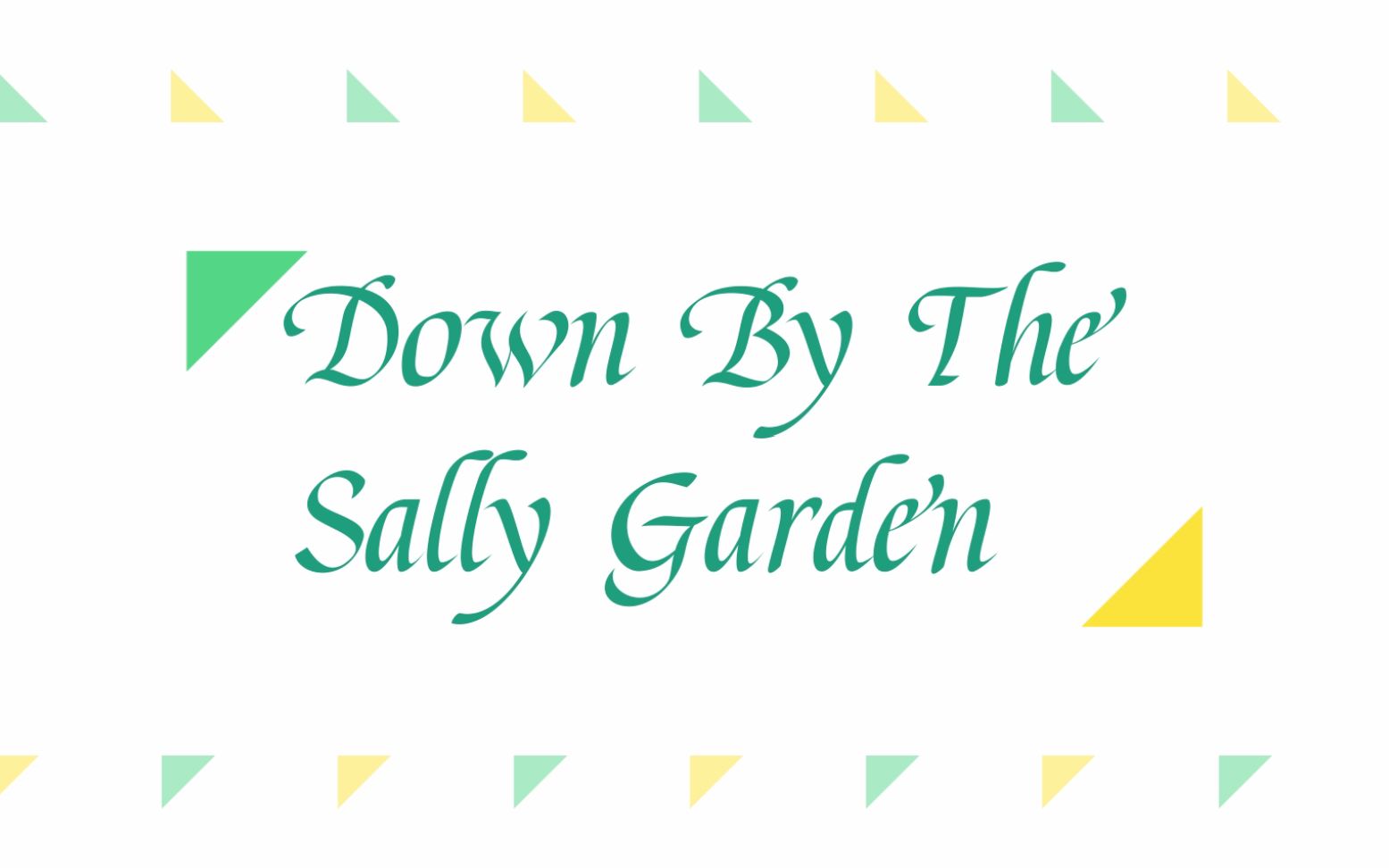 [图]【钢琴】Down by the Sally Garden