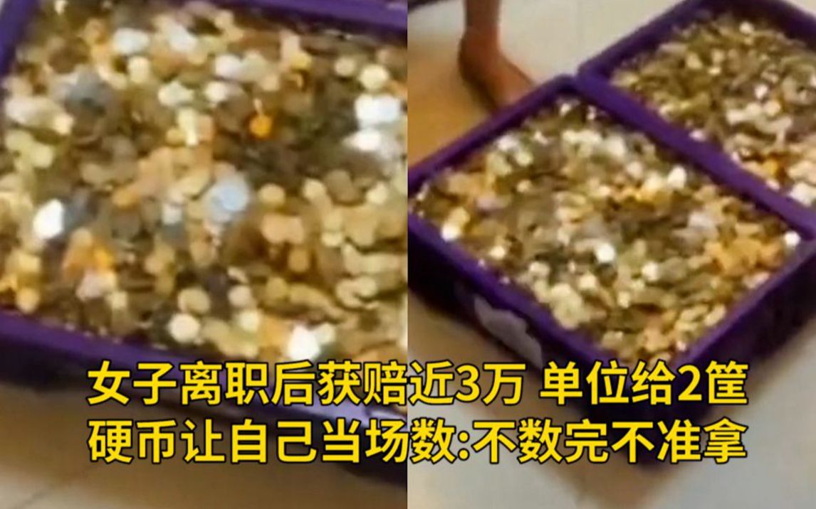 女子离职后获赔近3万,单位给2筐硬币让自己当场数:不数完不准拿网友:支付方需自行证明清点金额数目哔哩哔哩bilibili