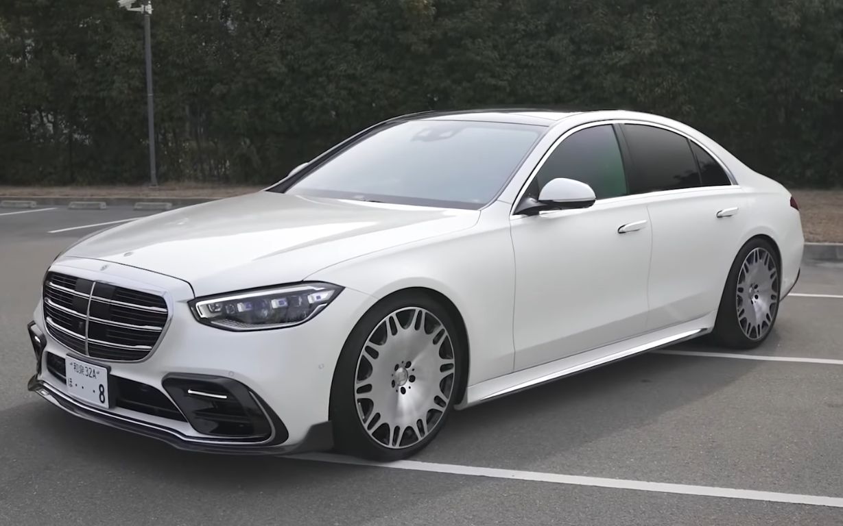 奔驰w223巴博斯s级s500brabusb50白色日本详细测评机翻字幕敬请谅解