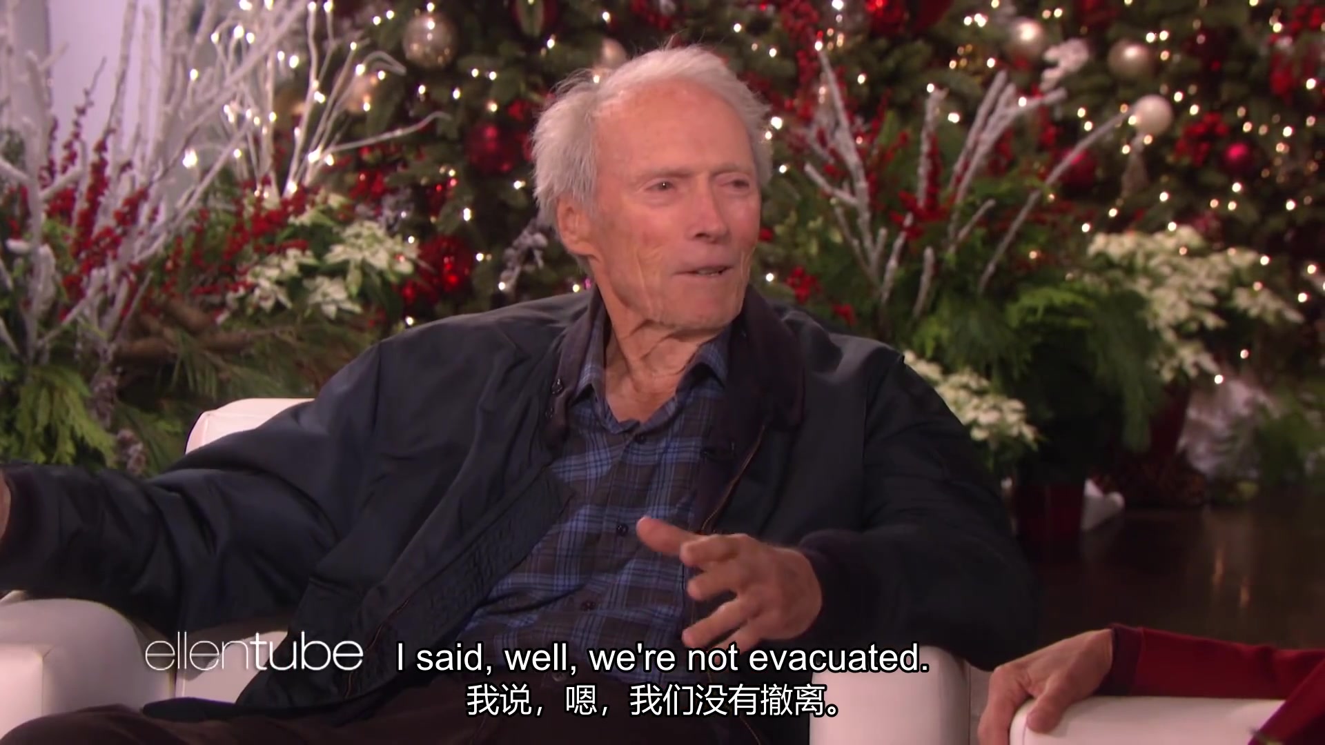 [图]TheEllenShow#克林特·伊斯特伍德Clint Eastwood Went to Work Despite a Looming Studio Fire！