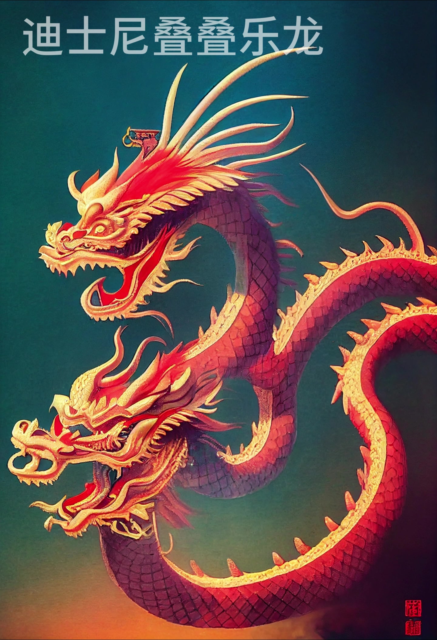 [ai画图] 中国龙× 叠叠乐龙√ 关键词chinese dragon 下的奇特生物