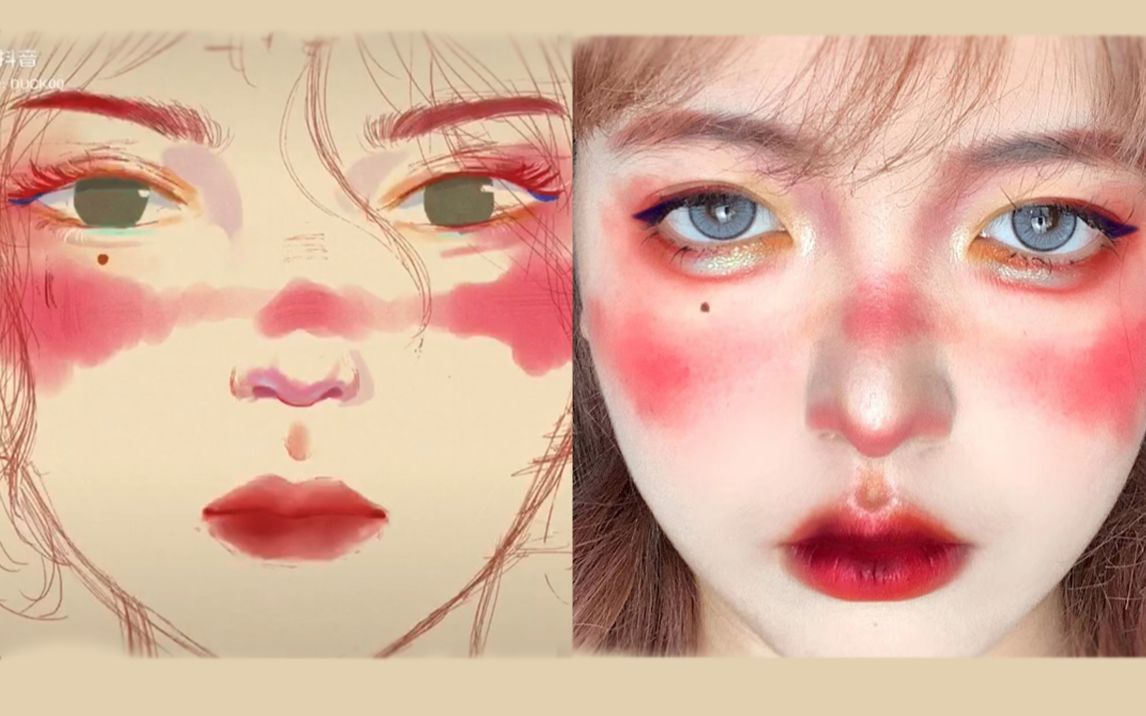如何画出漫画感妆容?画中人仿妆_哔哩哔哩_bilibili