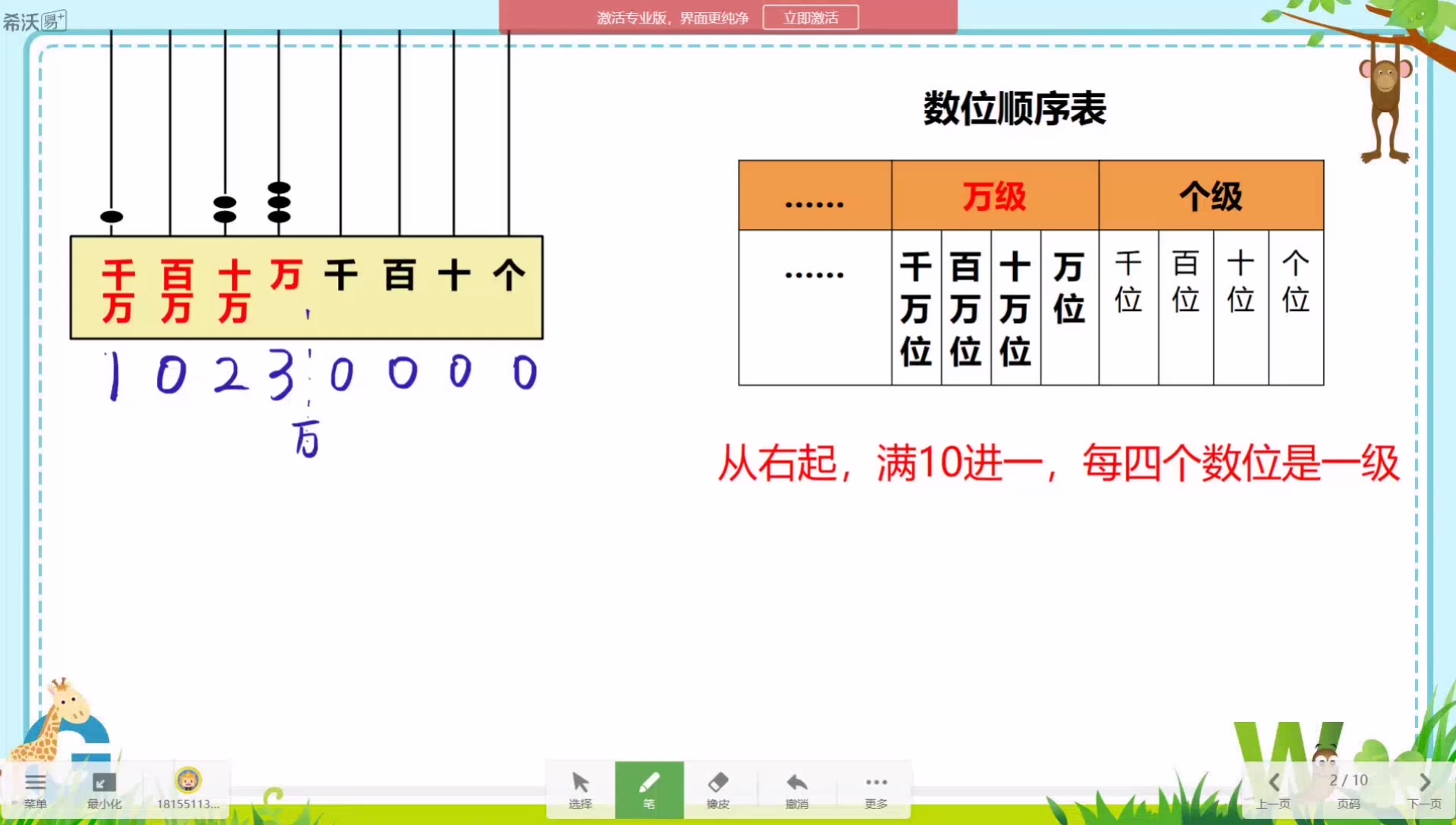 [图]第2单元：认识含万级和个级的数