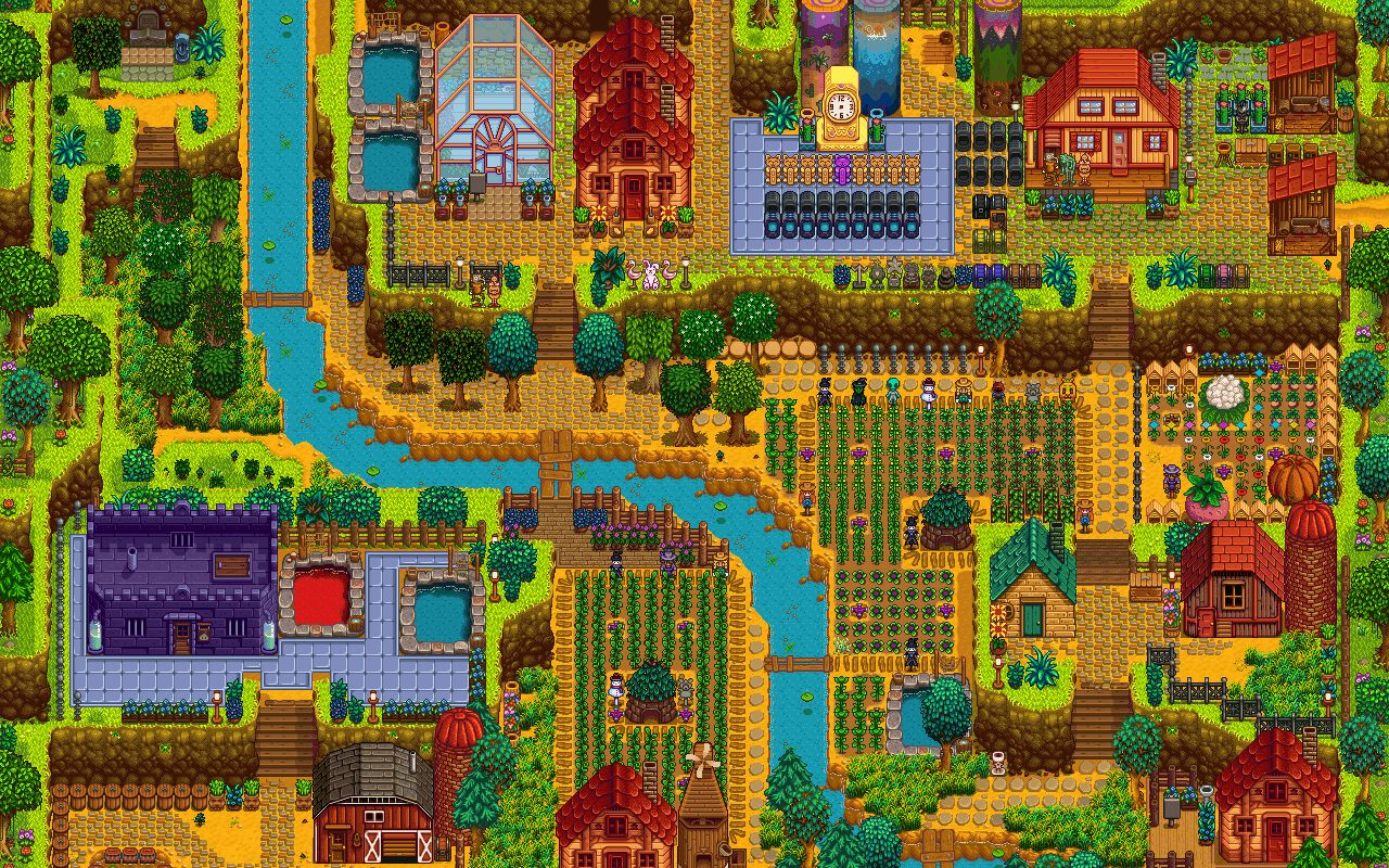  星露谷de四季>山顶农场夏季景观