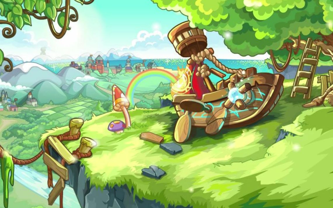 【洛克王国十周年】游戏场景设计 洛克王国场景合集 含轻风山,枫雪镇