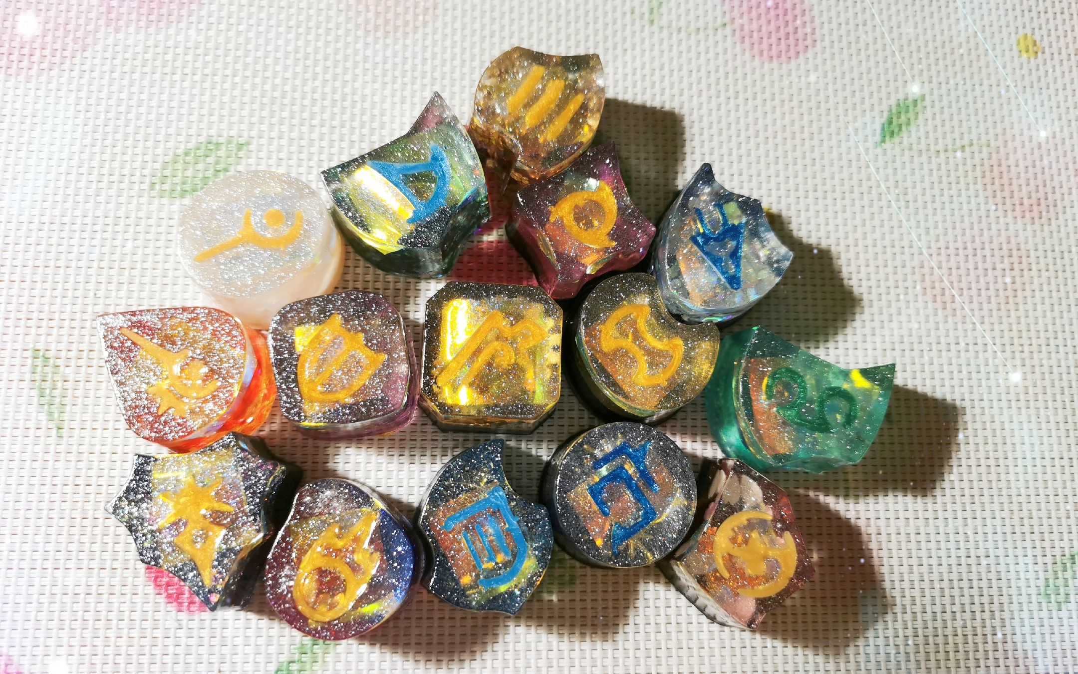 【滴胶】ff14灵魂水晶滴胶制作过程 展示 相关付邮送