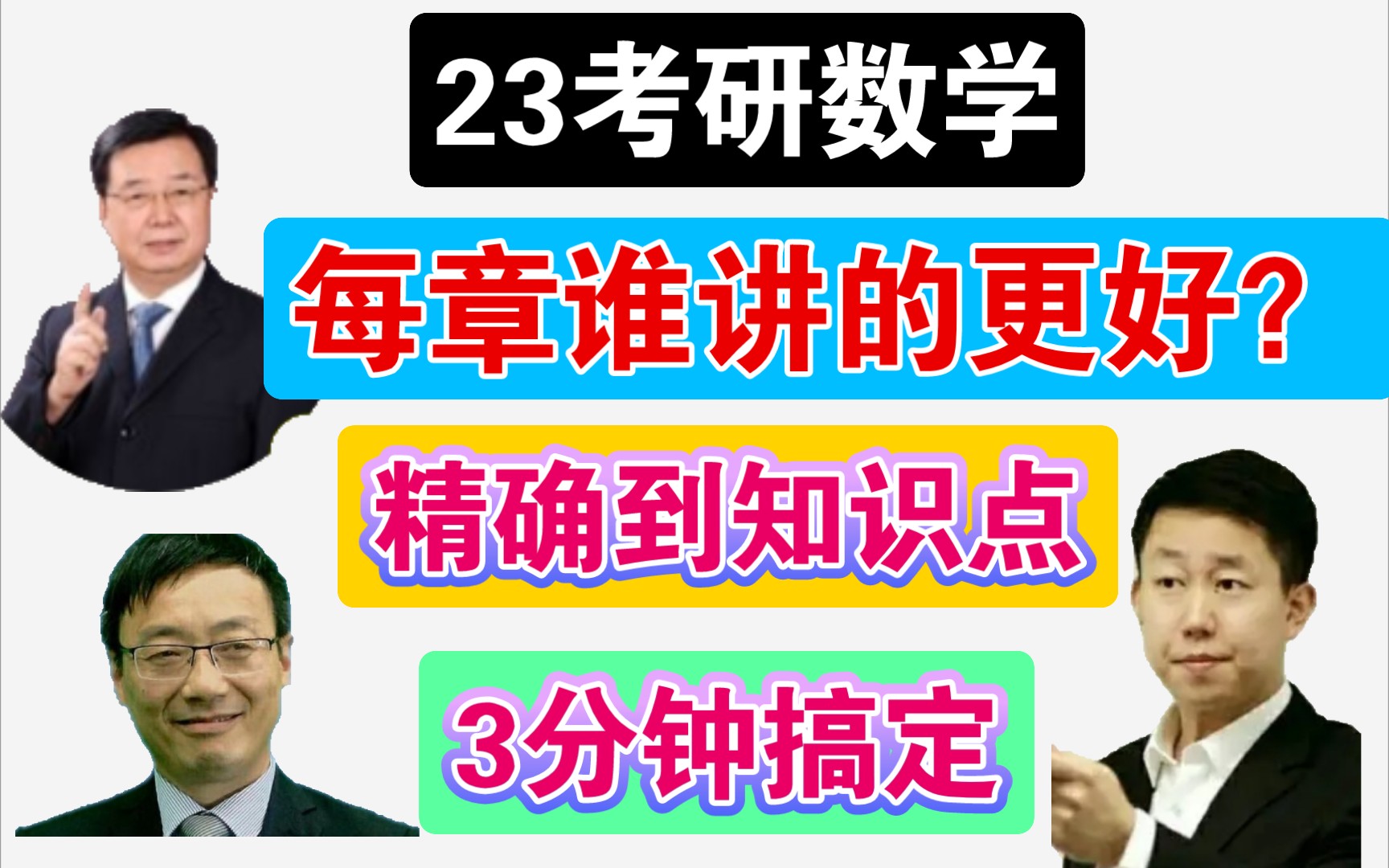 考研数学每章哪个老师讲的好?精确到点(可一对一规划)哔哩哔哩bilibili