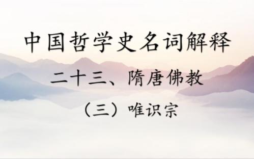 中国哲学史名词解释丨二十三,隋唐佛教(三)唯识宗