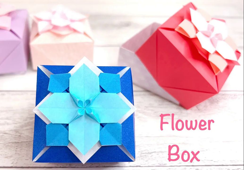 【kawaii pastime】花朵盒子折纸教程 折り紙 お花のデザインが可愛い