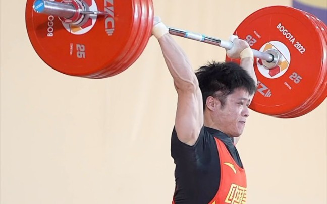 近距离视角 李发彬 61公斤 挺举175公斤