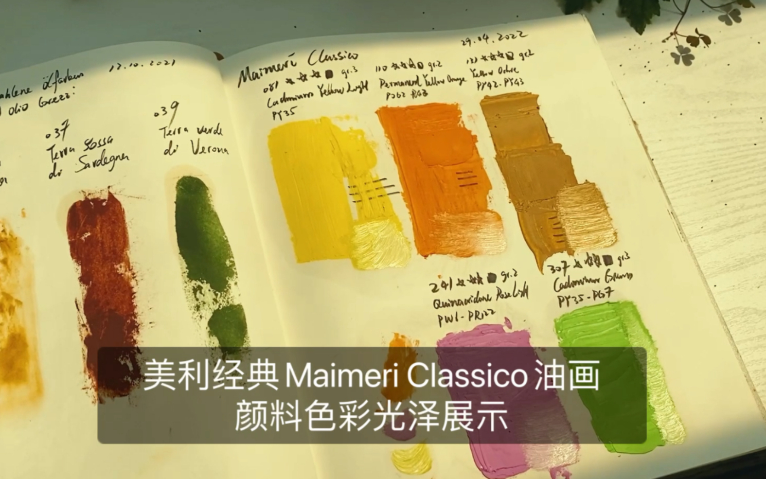 【画材】美利经典Maimeri Classico油画颜料色彩色泽展示/ 老荷兰Old Holland 油画颜料测评对比展示/纯净哔哩哔哩bilibili