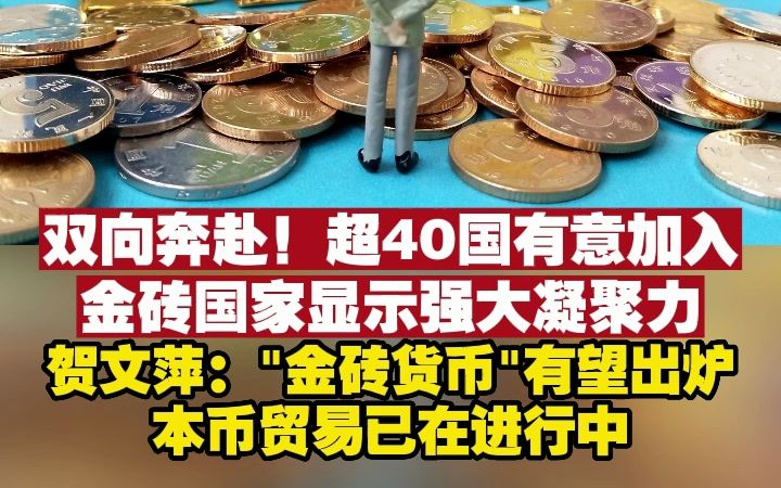 双向奔赴!超40国有意加入,金砖国家显示强大凝聚力,贺文萍:金砖货币有望出炉,本币贸易已在进行中哔哩哔哩bilibili