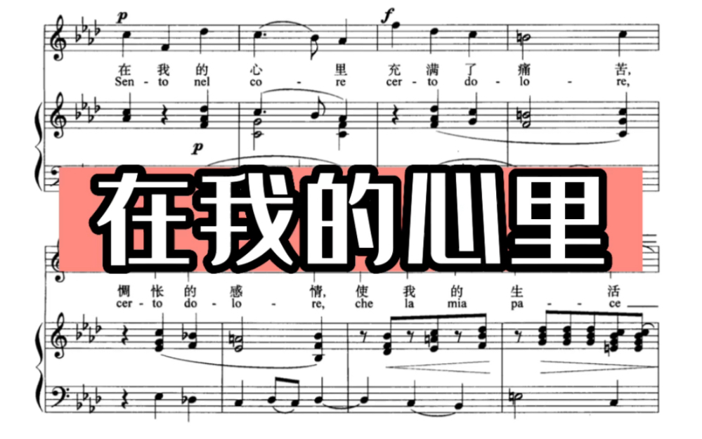 意大利艺术歌曲 在我的心里 Sento nel core 女高音 演唱:蔡雪飞哔哩哔哩bilibili