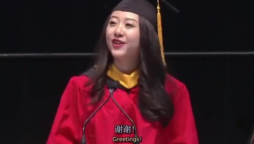 [图]她才是美国毕业演讲上最美的中国姑娘，高考学弟学妹们的榜样！