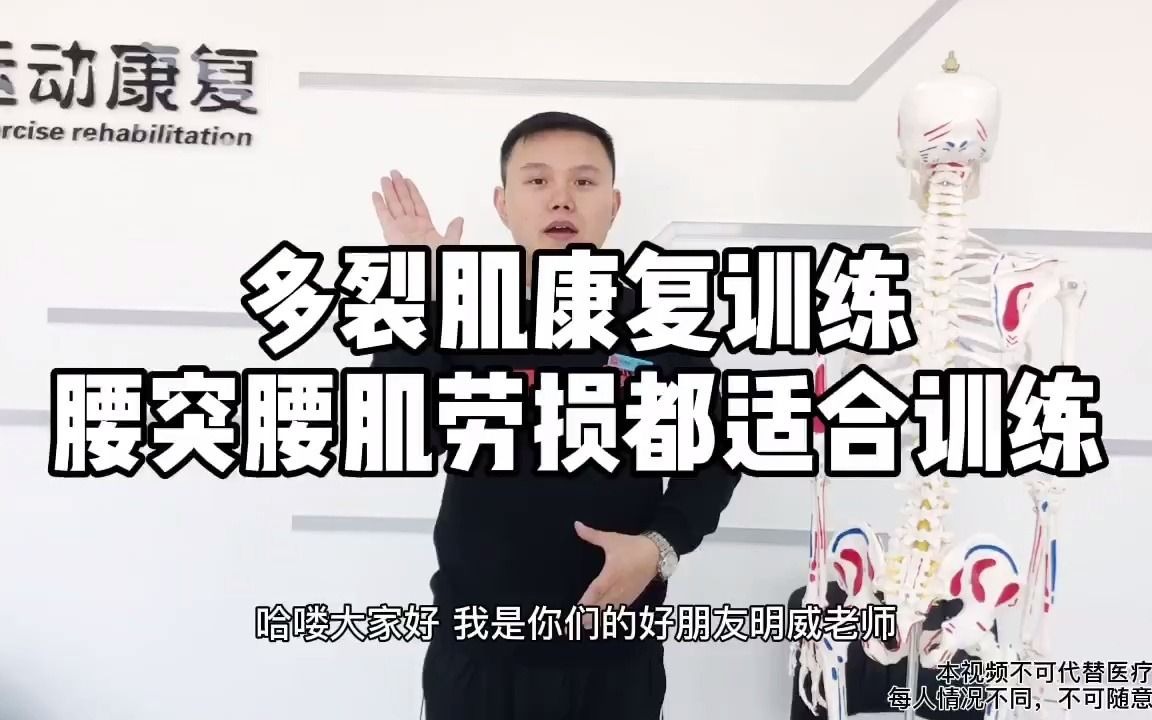 多裂肌康复训练腰突腰肌劳损都适合训练
