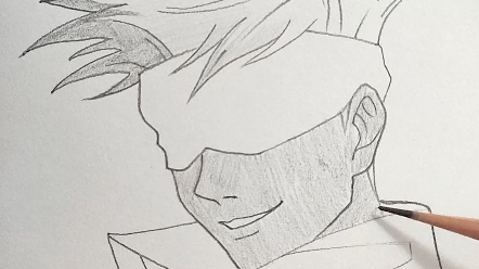 简单画一个五条悟《咒术回战》