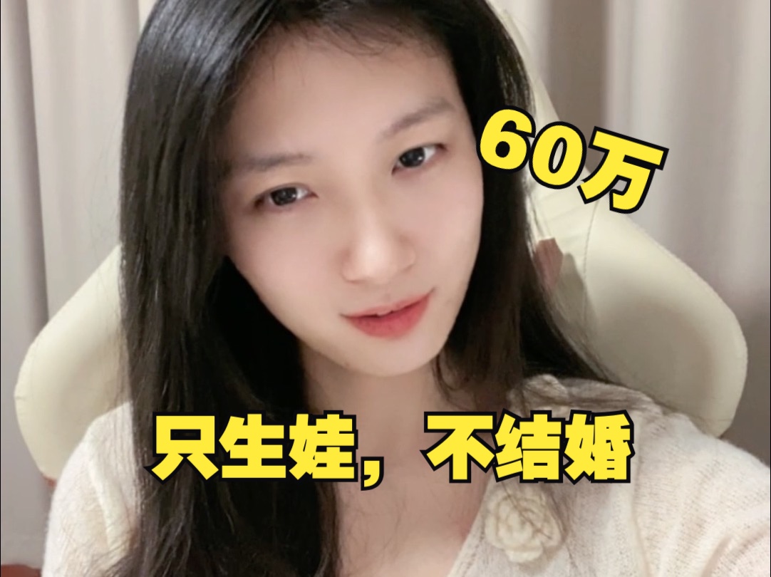 60万,只生孩子不结婚哔哩哔哩bilibili