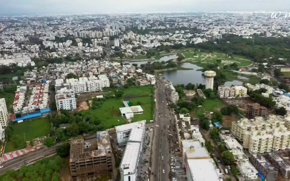 古吉拉特邦第三大城市Vadodara航拍,300万人口哔哩哔哩bilibili