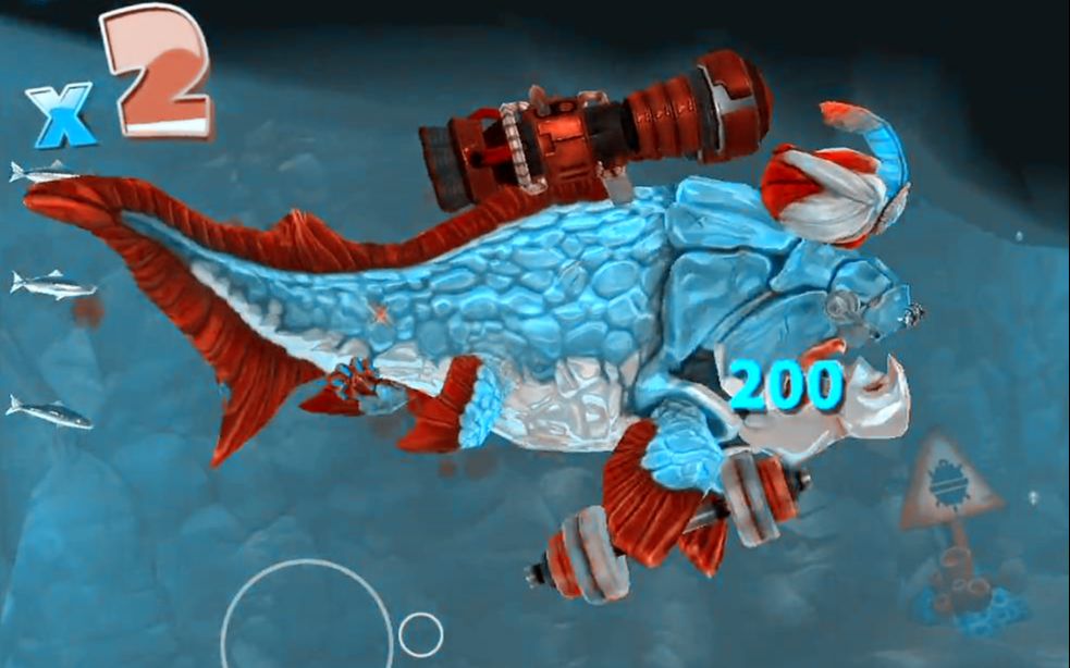 【肉 饥饿鲨鱼游戏进化107吃沧龙老师!