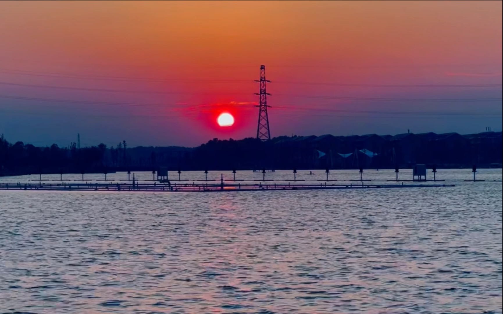 湖南醴陵陶子湖日落_哔哩哔哩_bilibili