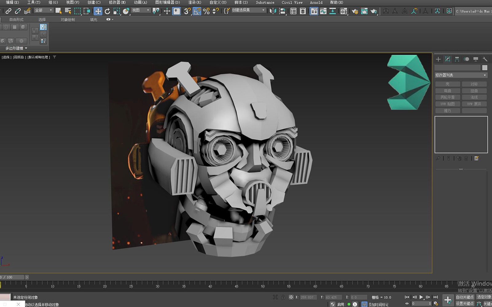 【3dmax建模】从box开始,3d人物"大黄蜂"头部模型制作,零基础学建模