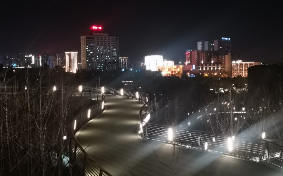 荆门龙泉公园夜景图片