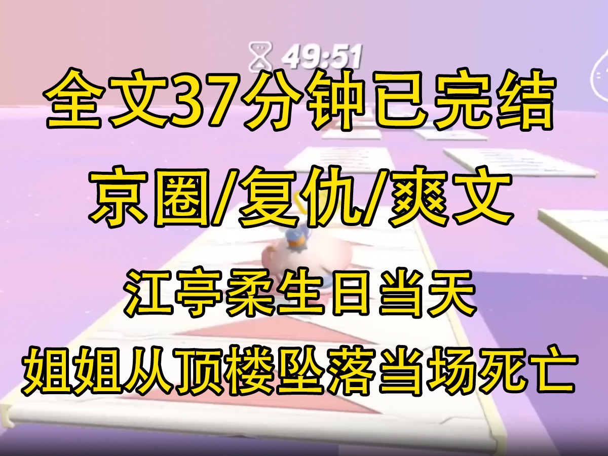 【全文已完结】江亭柔生日当天,姐姐从酒店的顶楼套房坠落,当场死亡,死时身上只有凌乱的内衣. 江亭柔惊魂未定地对着警察和媒体哭泣:「我想和她...