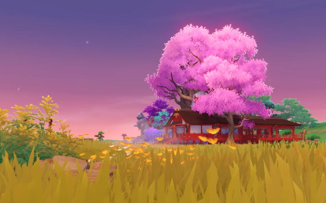 【原神|尘歌壶展示】依傍樱树而立的猫咪神社