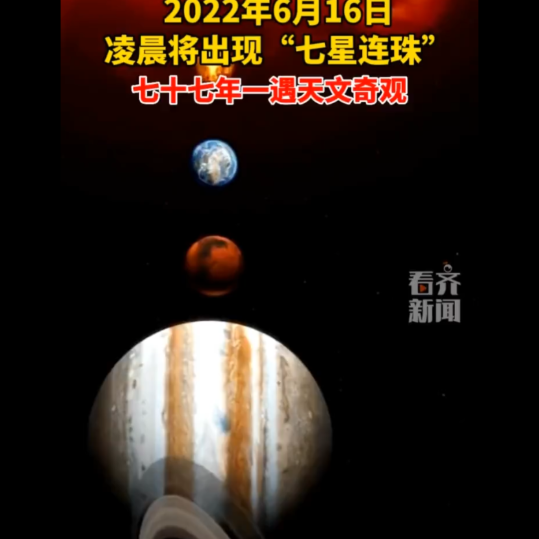 [图]6月16号，七星连珠再次出现