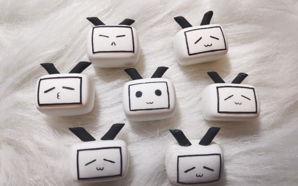 【粘土挂饰】b站小电视超轻粘土钥匙挂件三步速成教程_哔哩哔哩 (゜