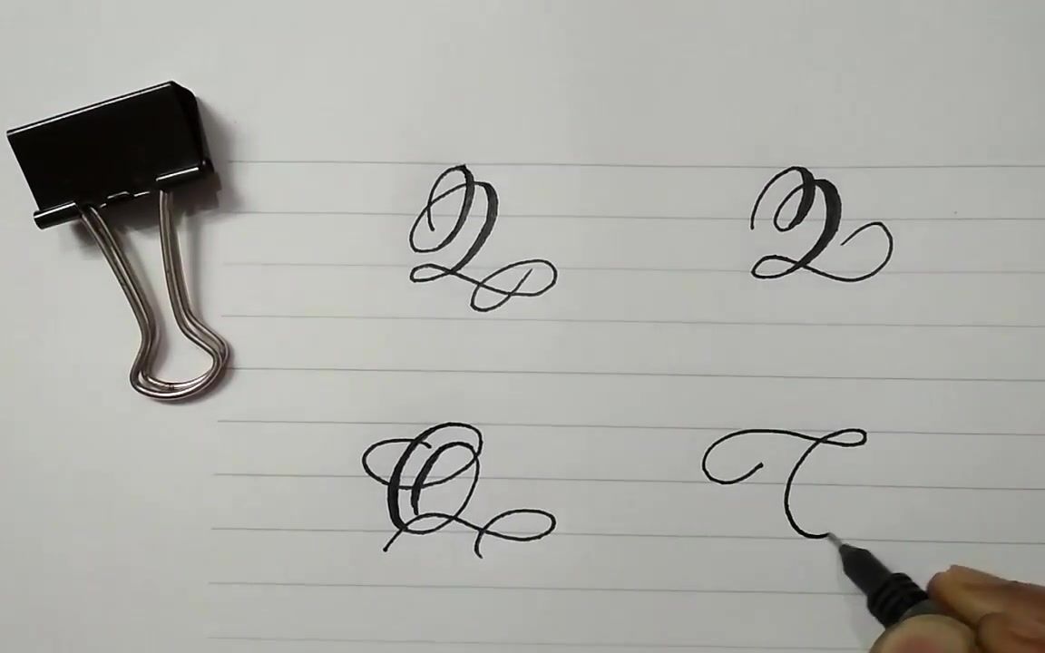 教你用最普通的中性笔写出最靓的英文-q_哔哩哔哩