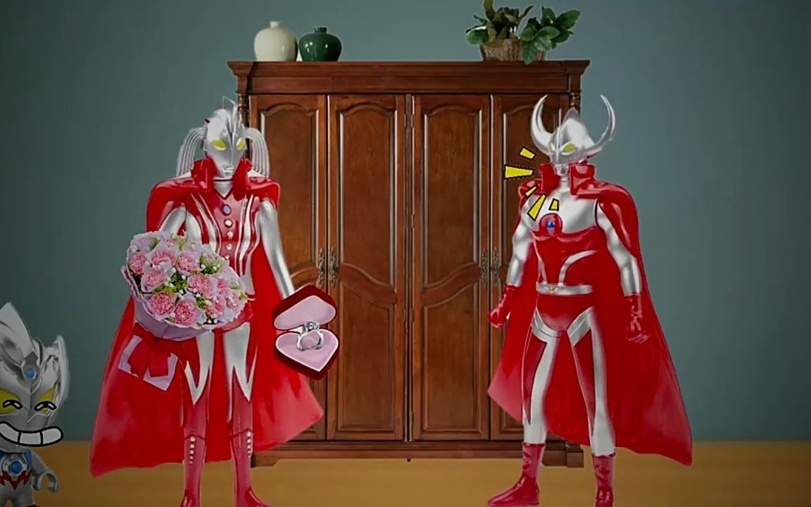 小泰迦奥特曼三八妇女节祝妈妈和奶奶节日乐