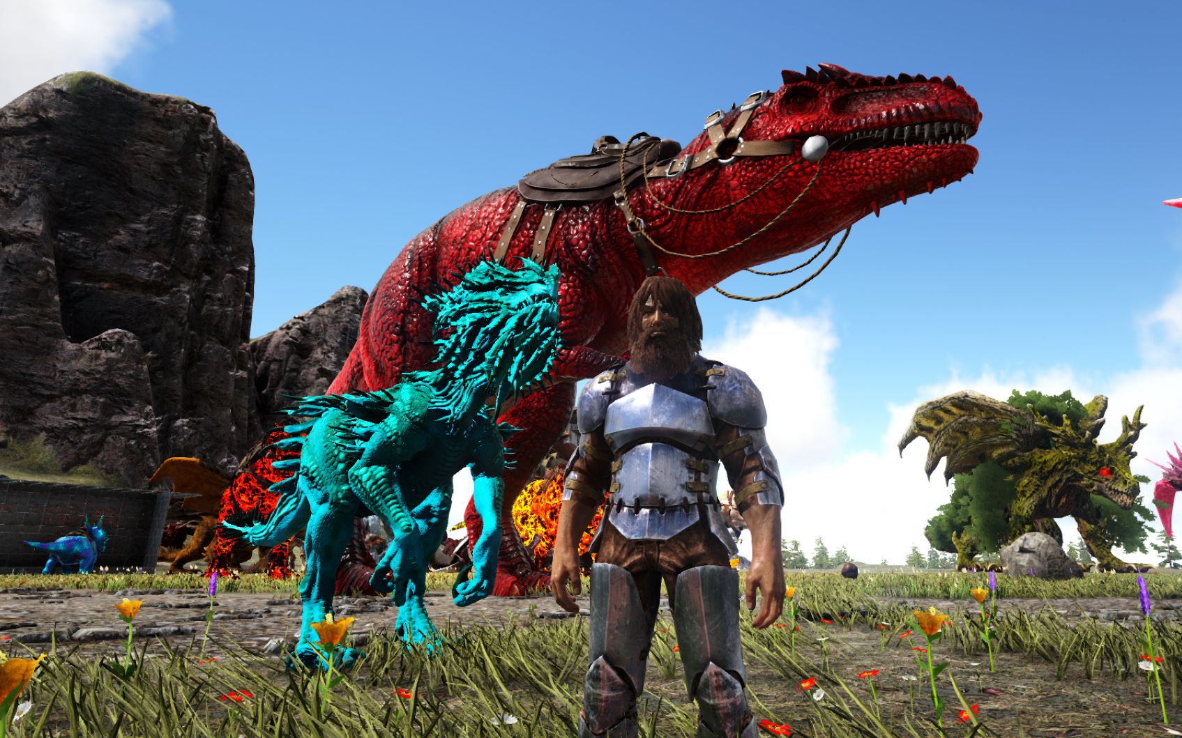 方舟生存进化-神话元素第37期 雪山抓冰系刺面龙 被冻成冰棍好难受