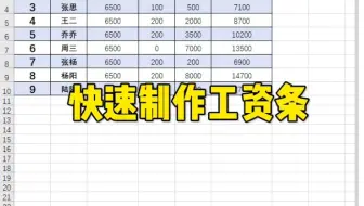 班主任带你快速制作工资条#小白学习excel #excel #excel教程