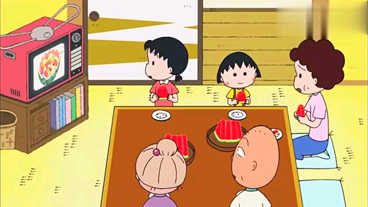 樱桃小丸子之小丸子吃西瓜